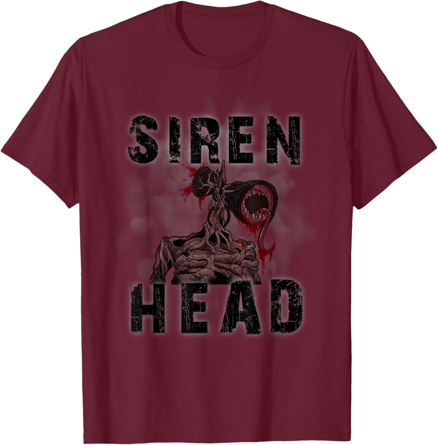 Siren head, Sirenhead we all love to escape from Siren head T-Shirt - T-Shirt | Maroon