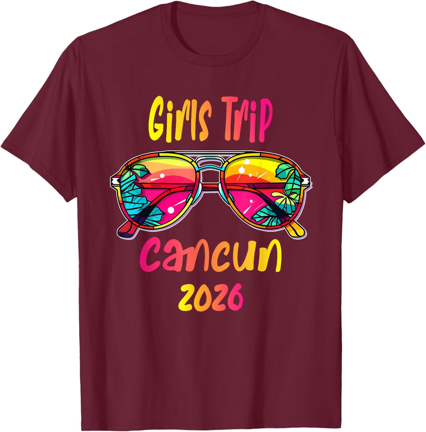 Girls Trip Cancun 2026 T-Shirt - T-Shirt | Maroon