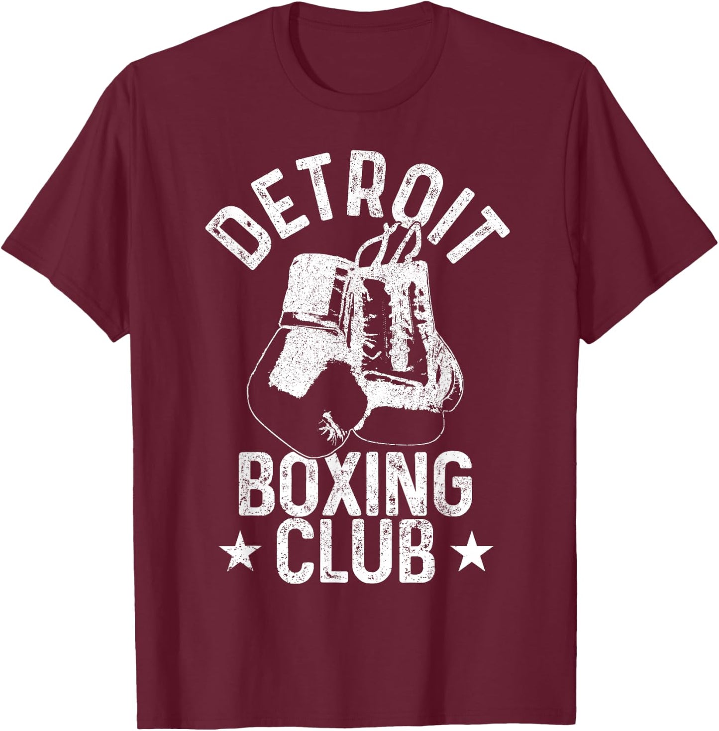 Boxing Detroit Michigan Martial Arts Boxer T-Shirt - T-Shirt | Maroon