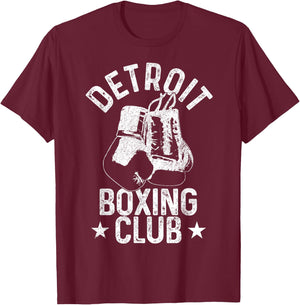 Boxing Detroit Michigan Martial Arts Boxer T-Shirt - T-Shirt | Maroon