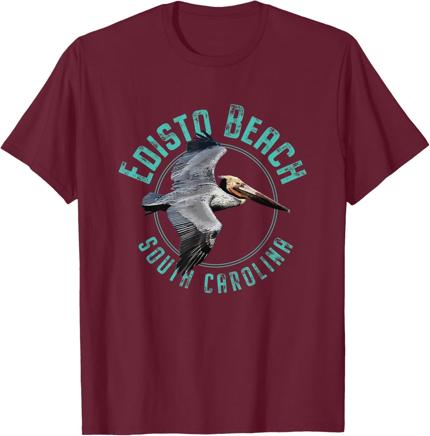 Edisto Beach South Carolina Women Girls Kids T-Shirt - T-Shirt | Maroon