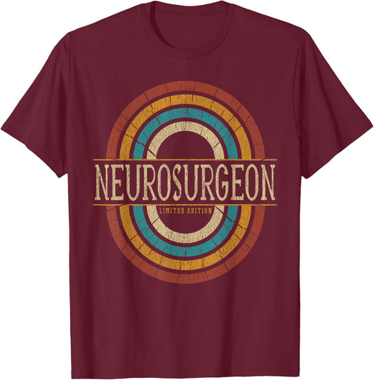 Neurosurgeon Vintage Retro T-Shirt - T-Shirt | Maroon