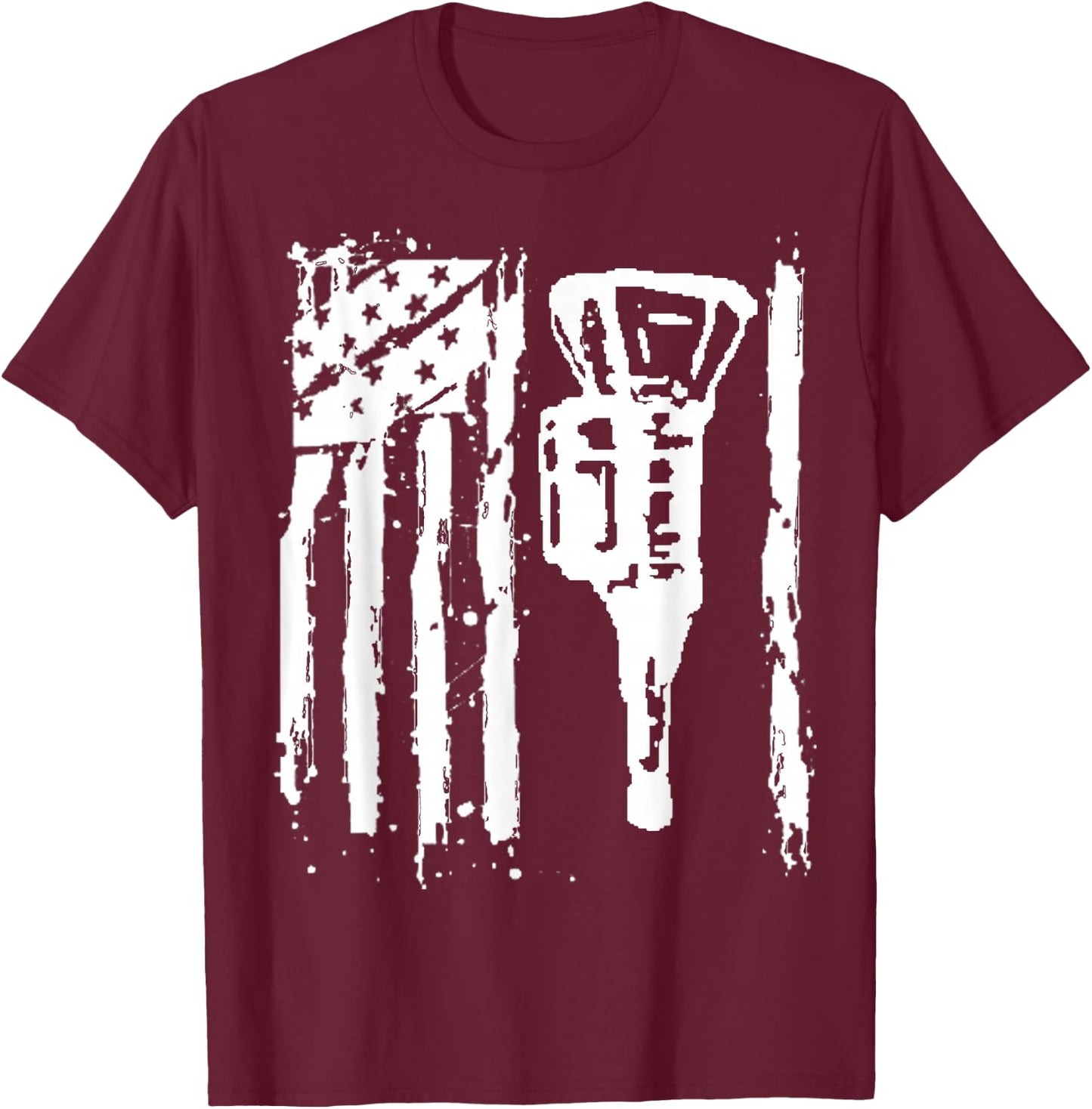 Transmission Mechanic Flag T Shirt Gift Transmission Repair T-Shirt - T-Shirt | Maroon