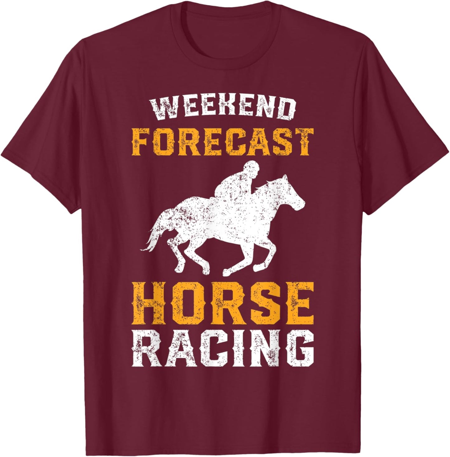Horse Racing T-Shirt - T-Shirt | Maroon