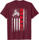Dirt Bike Racing USA US American Flag Botocross Boys Youth T-Shirt - T-Shirt | Maroon