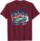Sports Car Exotic Drift Racing Car Graphic T-Shirt - T-Shirt | Maroon