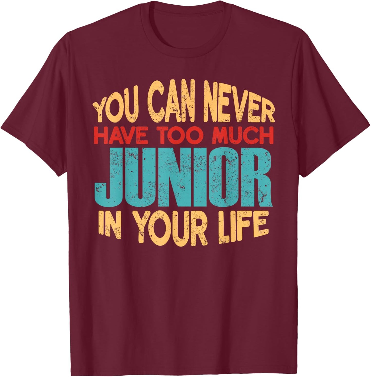 Funny Junior Personalized First Name Joke Item T-Shirt - T-Shirt | Maroon