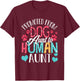 Promoted From Dog Aunt To Human Aunt Mother's Day Dog Lover T-Shirt - T-Shirt | Maroon