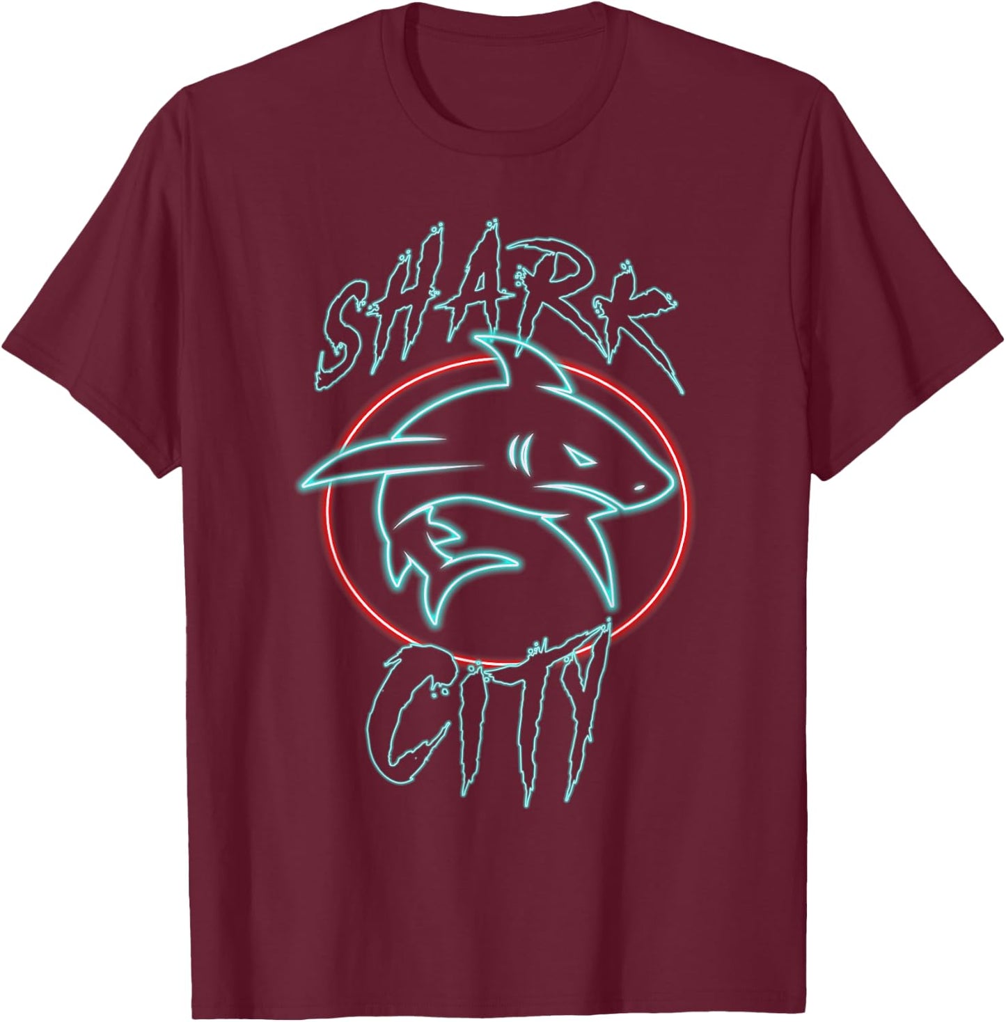 Shark City, San Jose Savages, San Jo, 408, SJ San Jose Shirt T-Shirt - T-Shirt | Maroon