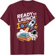 Mission 1st Class Astronaut School Start School Child Space T-Shirt - T-Shirt | Maroon
