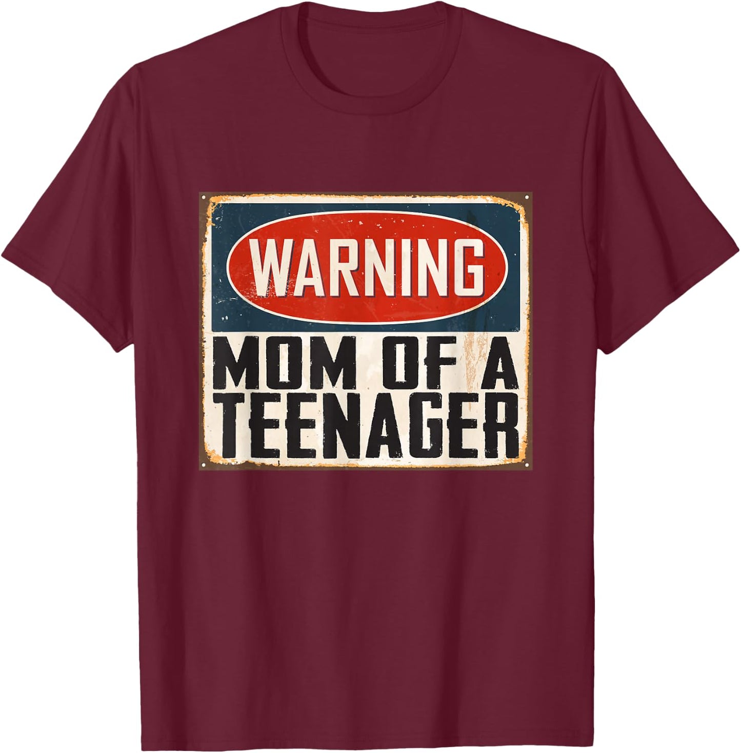 Mom of a Teenager Official Teenager 13th Birthday Matching T-Shirt - T-Shirt | Maroon