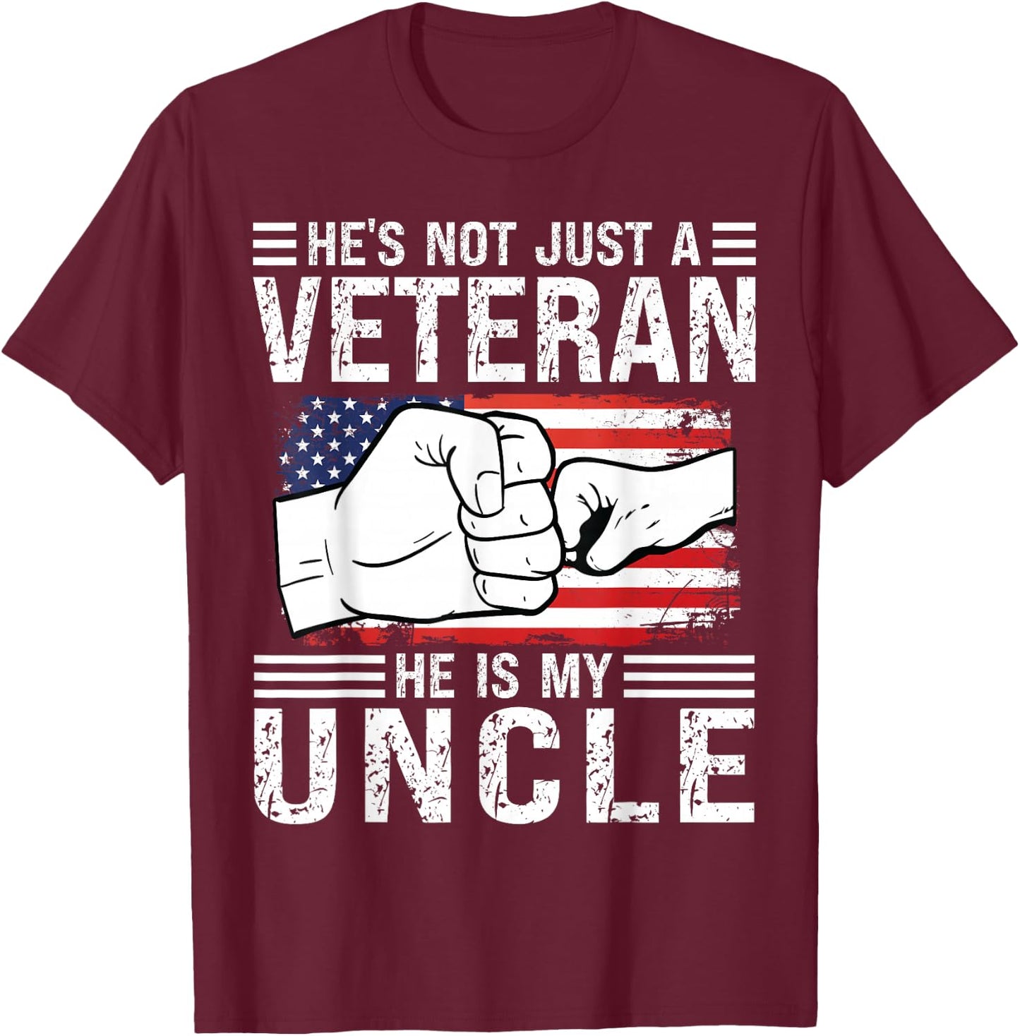 Gift Godfather -Adults -Kids Black Small Classic Fit Short Sleeve Veteran T-Shirt - T-Shirt | Maroon