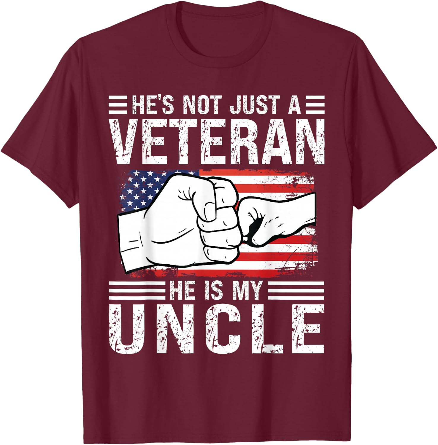 Gift Godfather -Adults -Kids Black Small Classic Fit Short Sleeve Veteran T-Shirt - T-Shirt | Maroon