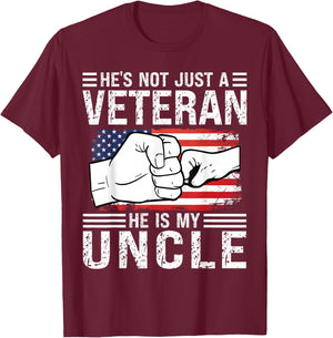 Gift Godfather -Adults -Kids Black Small Classic Fit Short Sleeve Veteran T-Shirt - T-Shirt | Maroon