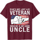 Gift Godfather -Adults -Kids Black Small Classic Fit Short Sleeve Veteran T-Shirt - T-Shirt | Maroon