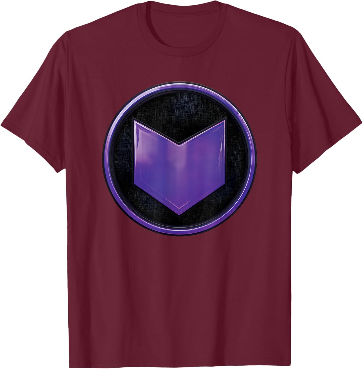 Marvel Hawkeye Purple Arrow Logo T-Shirt - T-Shirt | Maroon
