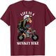 Monkey Bike T-Shirt - T-Shirt | Maroon