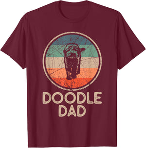 Doodle Dog - Vintage Doodle Dad Small T-Shirt - T-Shirt | Maroon