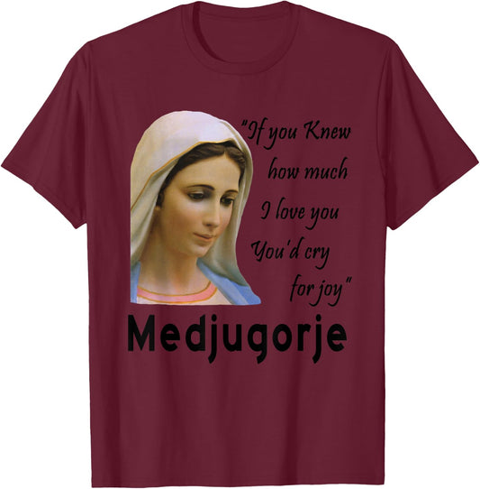 Our Lady Queen Of Peace Shirt Virgin Mary Queen of Peace T-Shirt - T-Shirt | Maroon