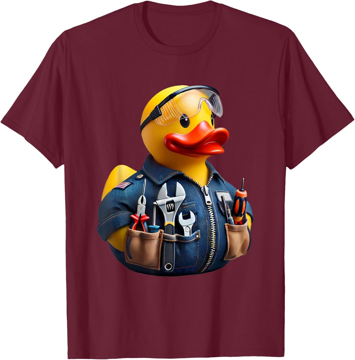 Electrician Rubber Duck Ducky Duckie T-Shirt - T-Shirt | Maroon