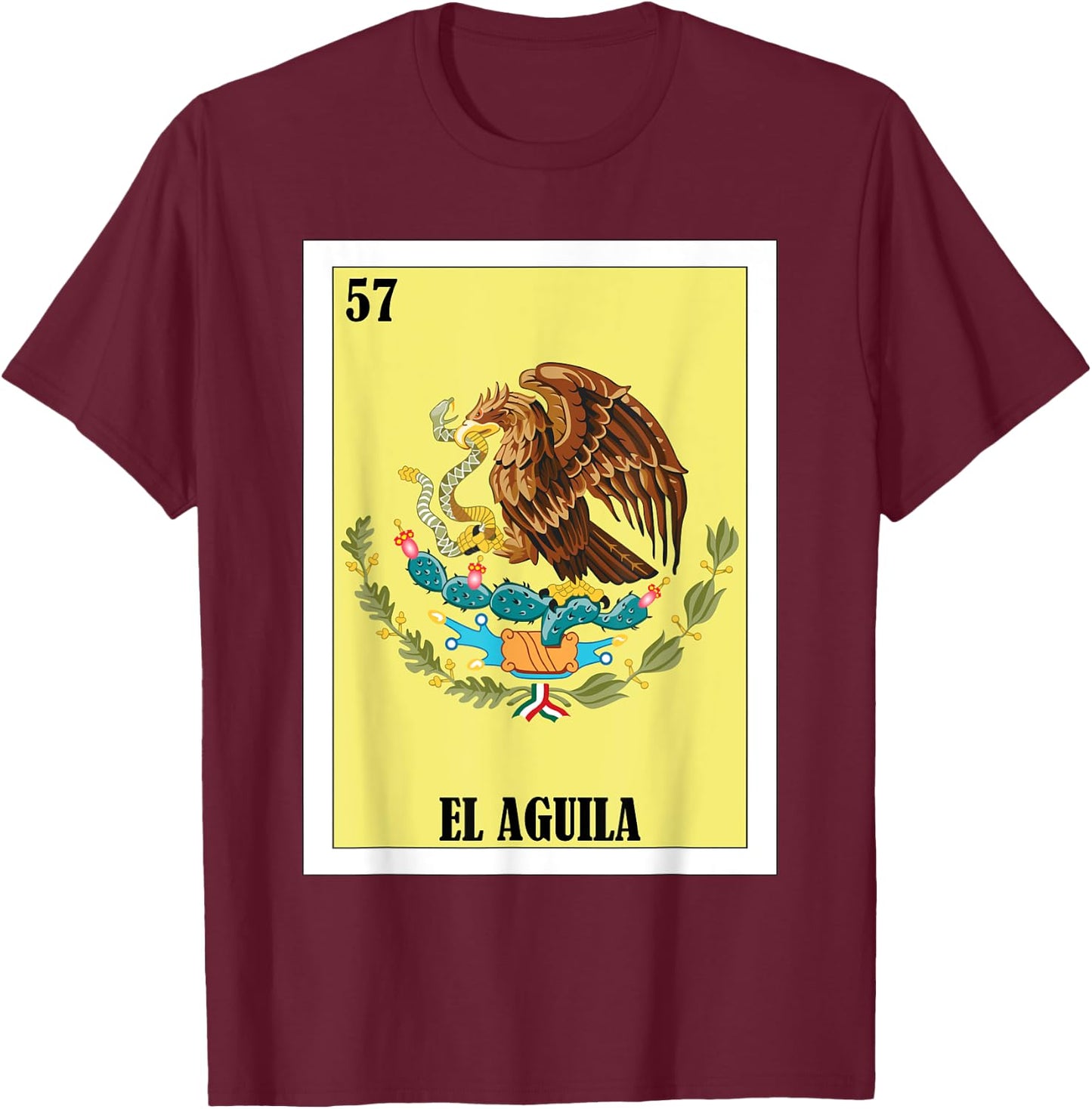 Funny Mexican Flag Design - El Aguila T-Shirt - T-Shirt | Maroon