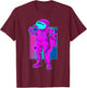 Synthwave Space 80s Vaporwave Funny Beer Drinking Astronaut T-Shirt - T-Shirt | Maroon