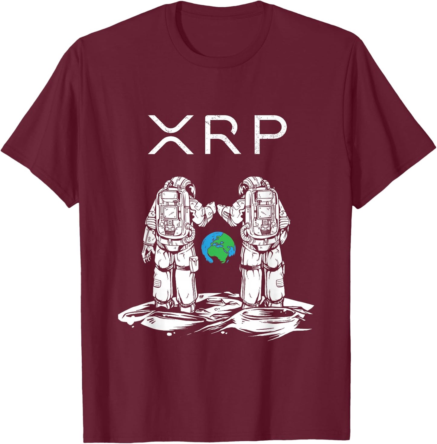 XRP Moon Merch Cryptocurrency Crypto Currency Merchandise T-Shirt - T-Shirt | Maroon