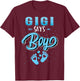 Gender reveal Gigi says Boy baby matching family set T-Shirt - T-Shirt | Maroon