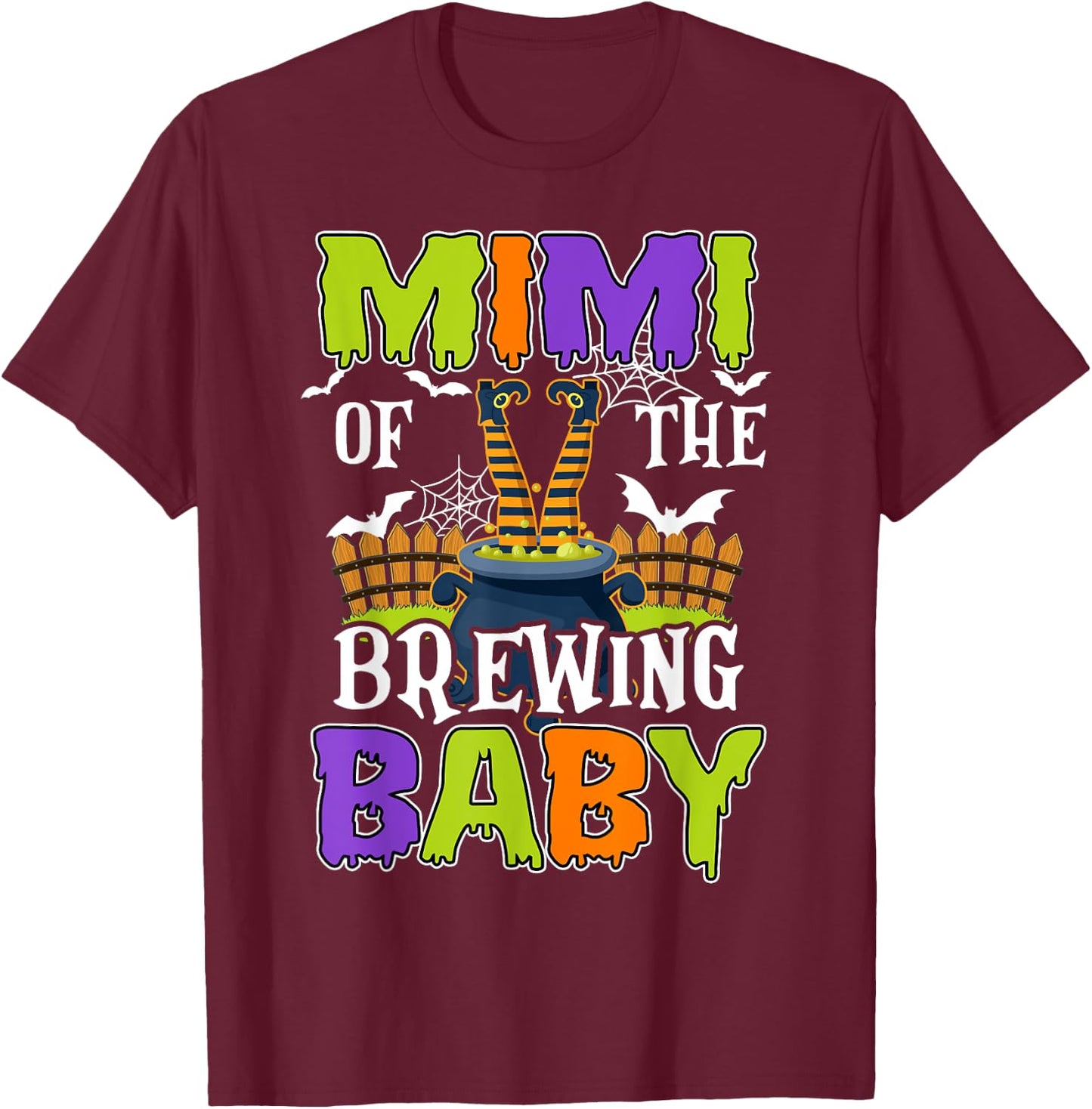 Mimi Of The Brewing Baby Halloween Witch Baby Funny T-Shirt - T-Shirt | Maroon