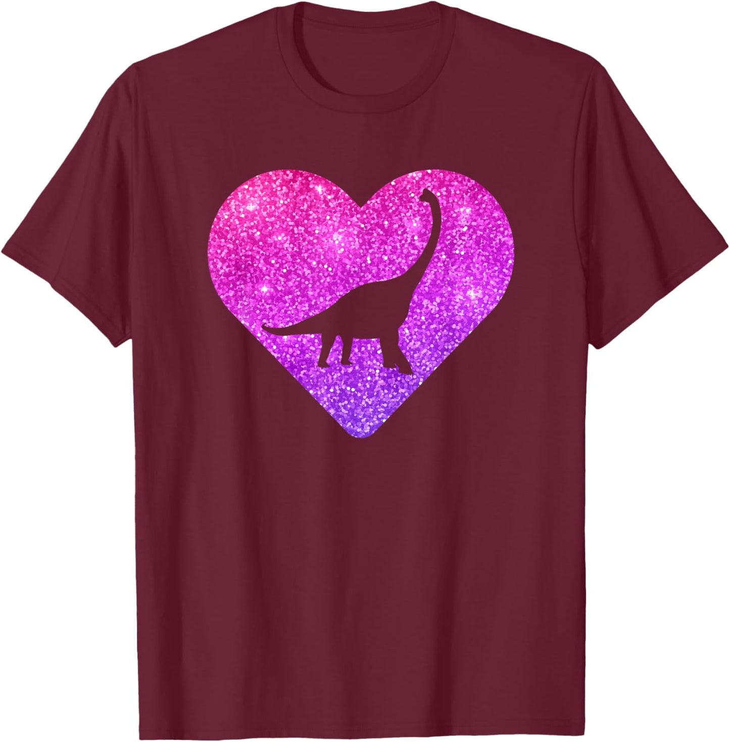 Cute Brachiosaurus Dinosaur Gift Girls Teens And Women T-Shirt - T-Shirt | Maroon