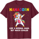 NanaCorn Nana Unicorn Birthday Family Matching Bday Party T-Shirt - T-Shirt | Maroon