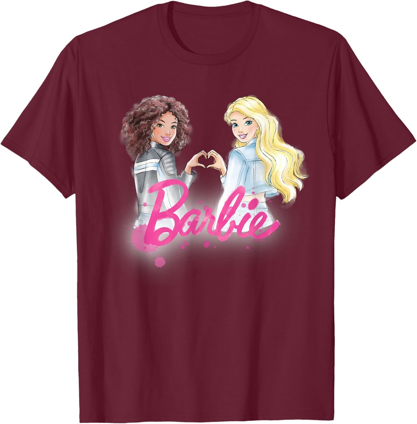 Barbie - BFF Heart T-Shirt - T-Shirt | Maroon