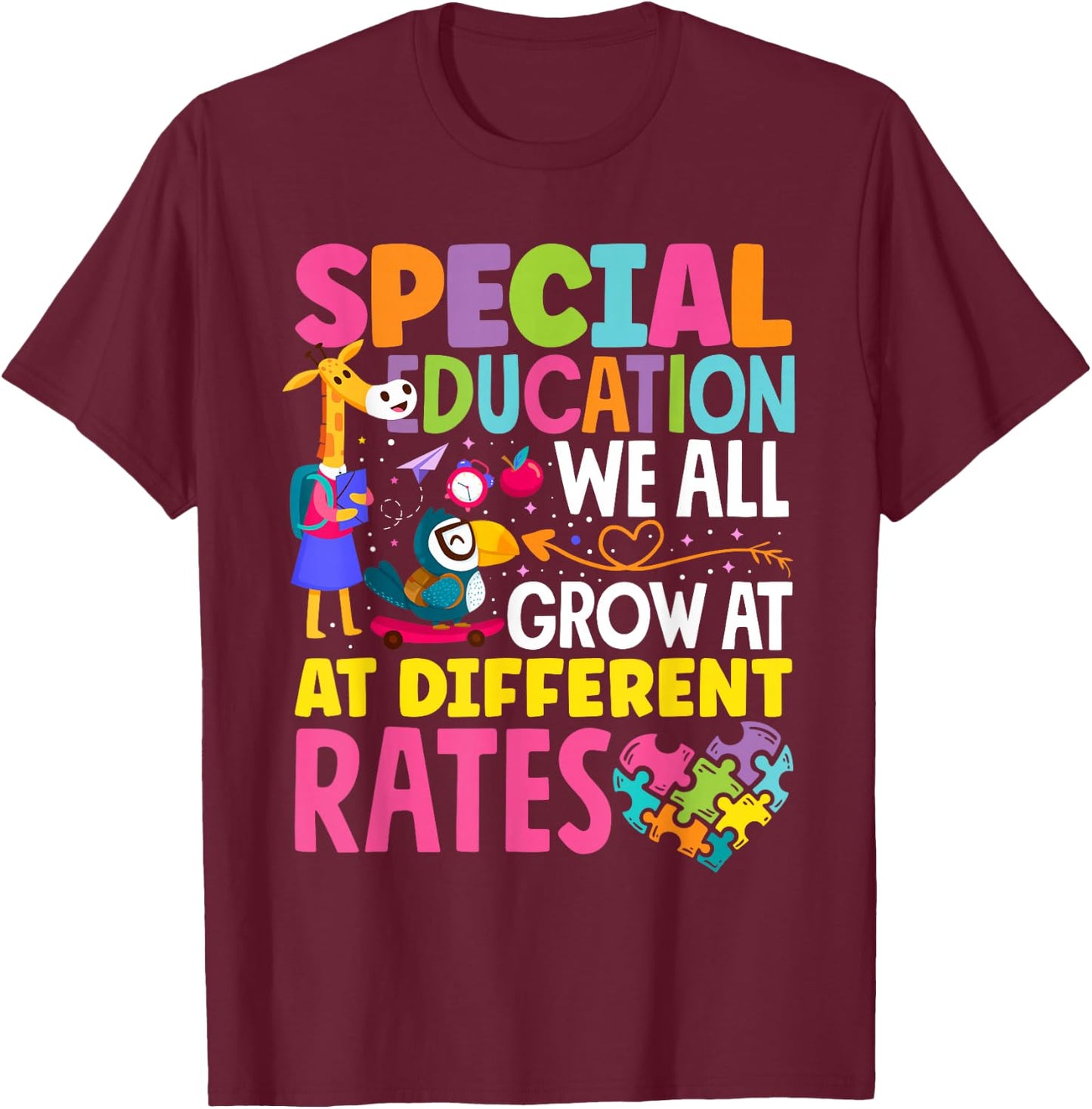 Paraeducator Paraprofessional SPED Teacher Special Education T-Shirt - T-Shirt | Maroon
