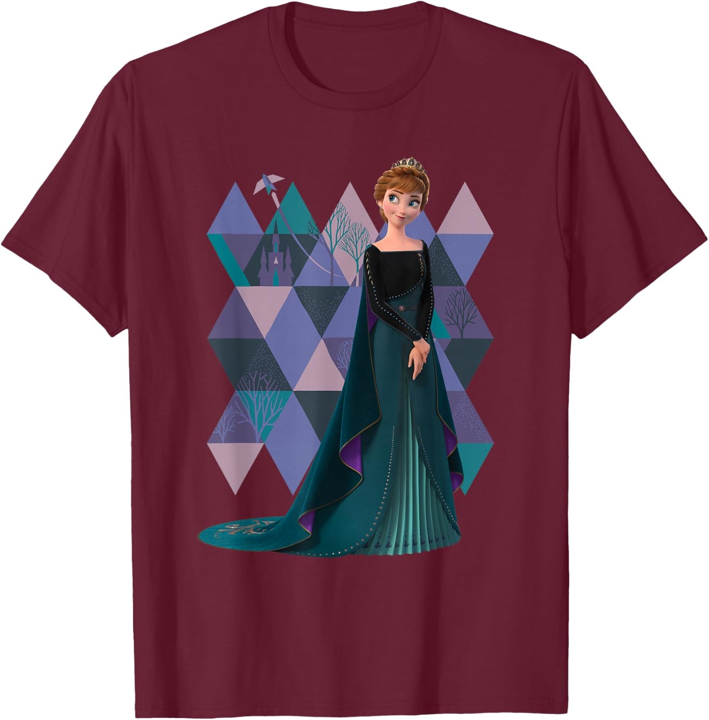Disney Frozen 2 Queen Anna of Arendelle T-Shirt - T-Shirt | Maroon