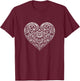 Clockwork Affections - Hipster Men Women Steampunk Heart of Gears Mechanical Love Valentines Day , Small T-Shirt - T-Shirt | Maroon