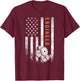 Engineer American Flag Design Engineering T-Shirt - T-Shirt | Maroon