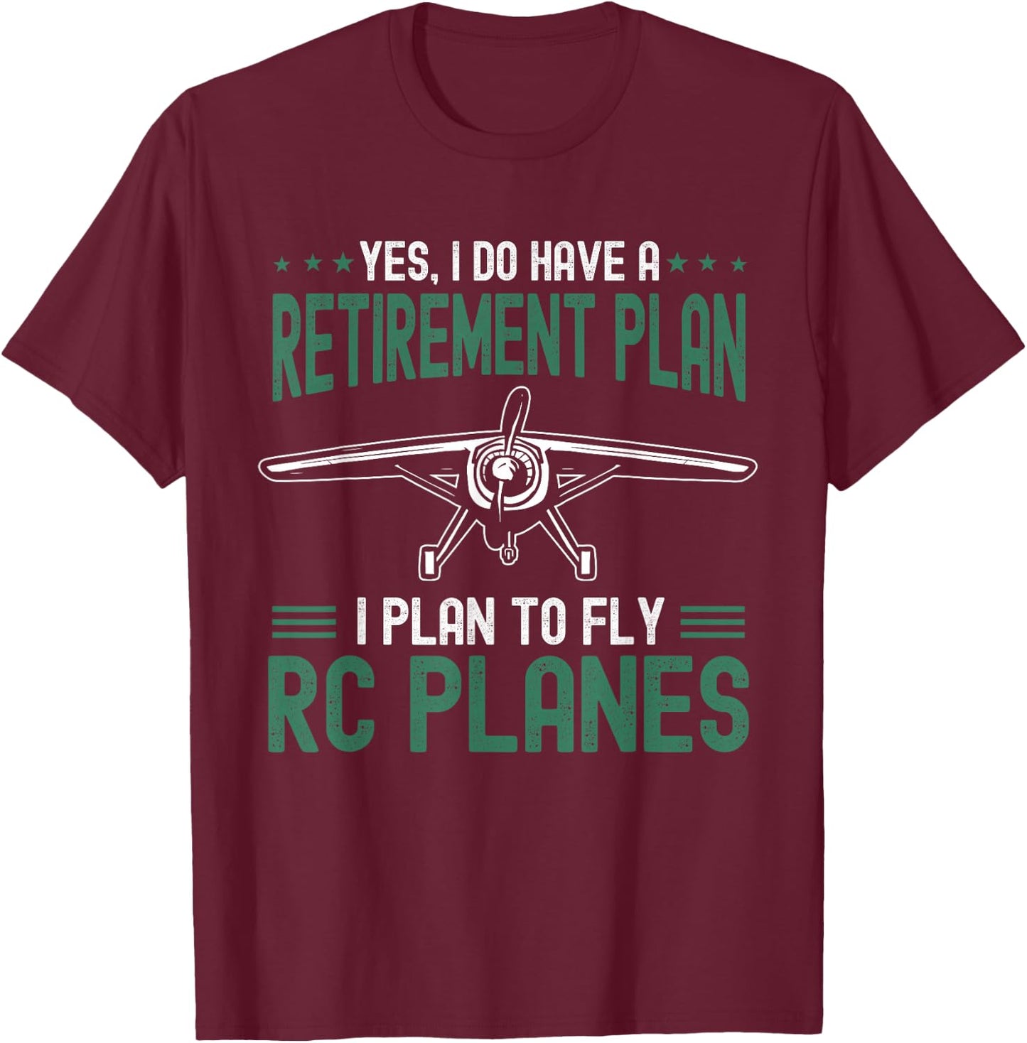 Remote Controlled Aeroplane Model Plane T-Shirt - T-Shirt | Maroon