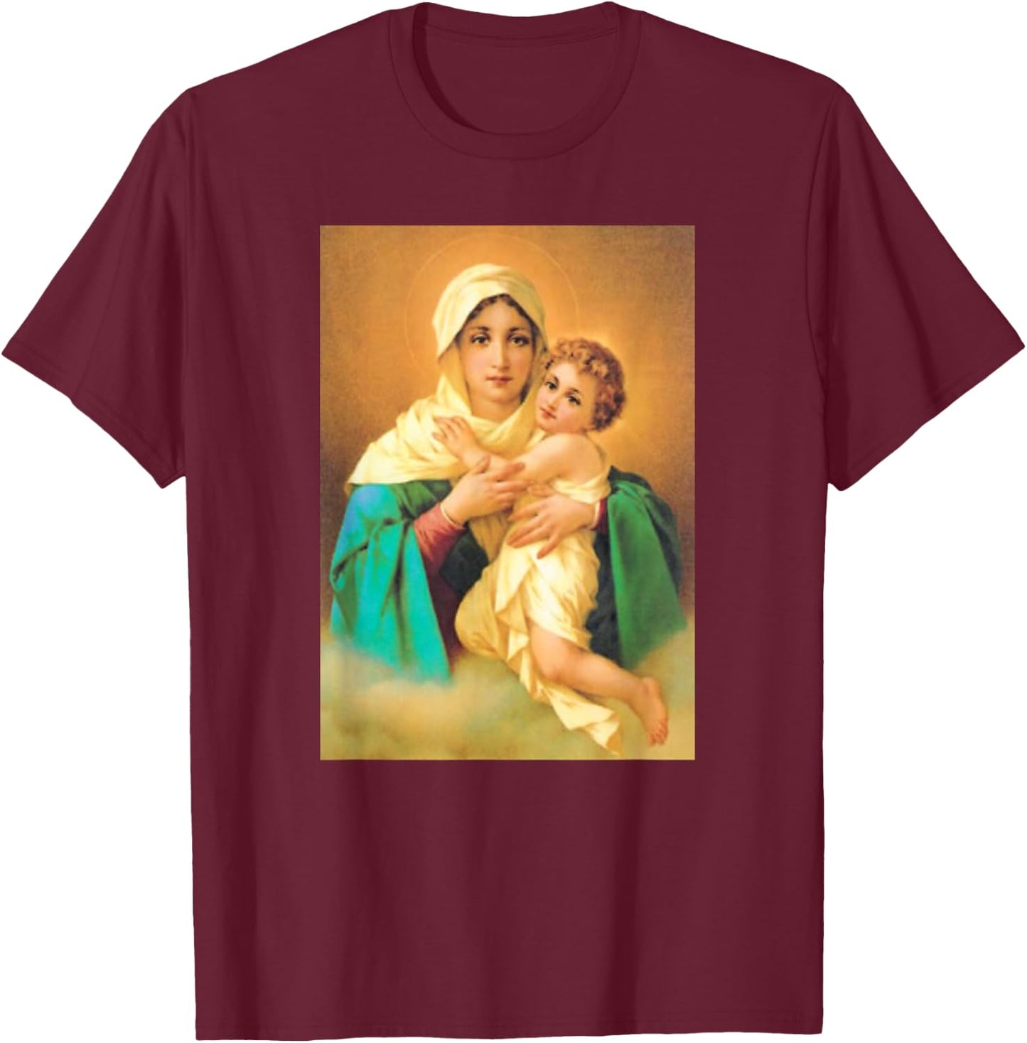 Our Lady Of Schoenstatt Mother Thrice Admirable T-Shirt - T-Shirt | Maroon