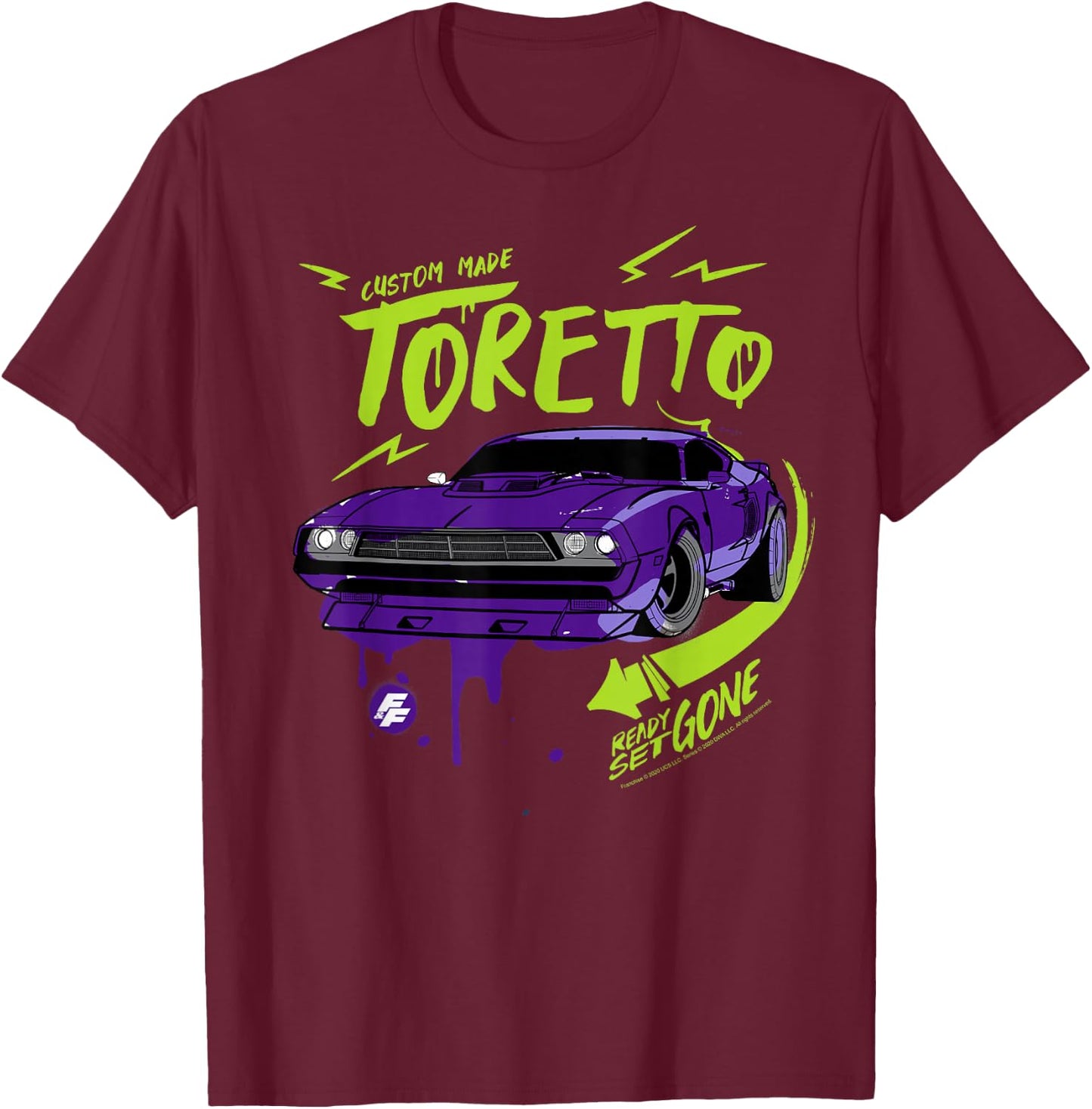 Fast & Furious: Spy Racers Toretto Ready Set Gone T-Shirt - T-Shirt | Maroon
