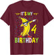 Its My 4th Birthday Banana for Banana Lover T-Shirt - T-Shirt | Maroon