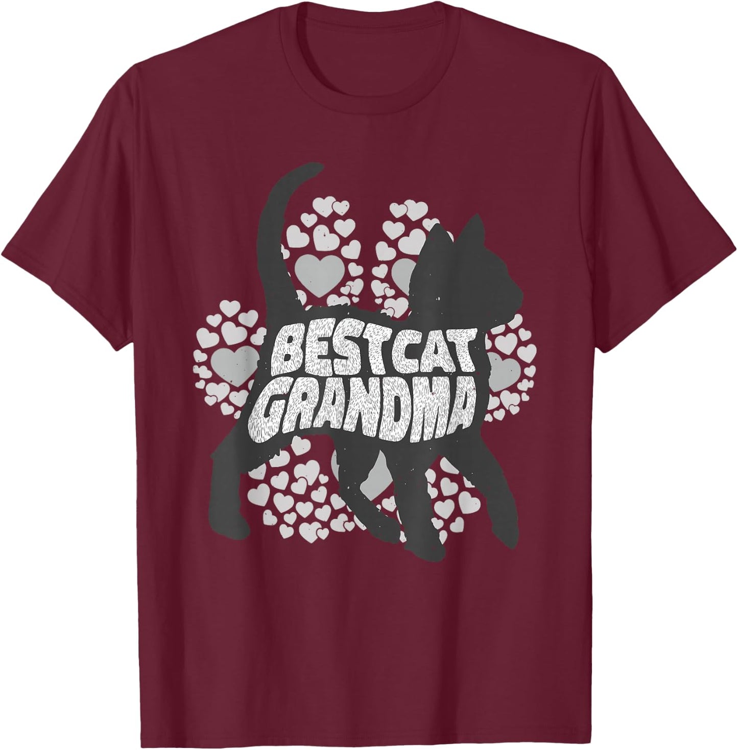 Best Cat Grandma T-Shirt - T-Shirt | Maroon