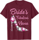Nana's Fabulous Bride Happy Wedding Married Day Vintage T-Shirt - T-Shirt | Maroon