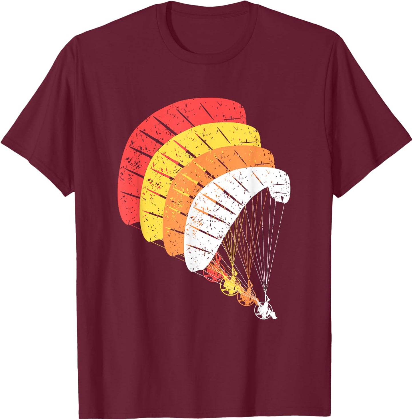 Vintage Powered Paragliding Shirt Paramotor Gift Paraglider T-Shirt - T-Shirt | Maroon