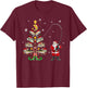 Fishermans Christmas Pajama Gift Tree Lights Merry Fishmas T-Shirt - T-Shirt | Maroon