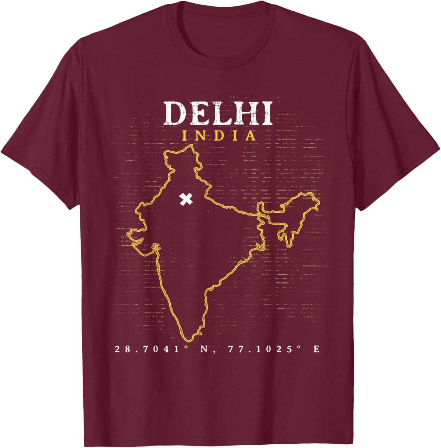 India New Delhi T-Shirt - T-Shirt | Maroon