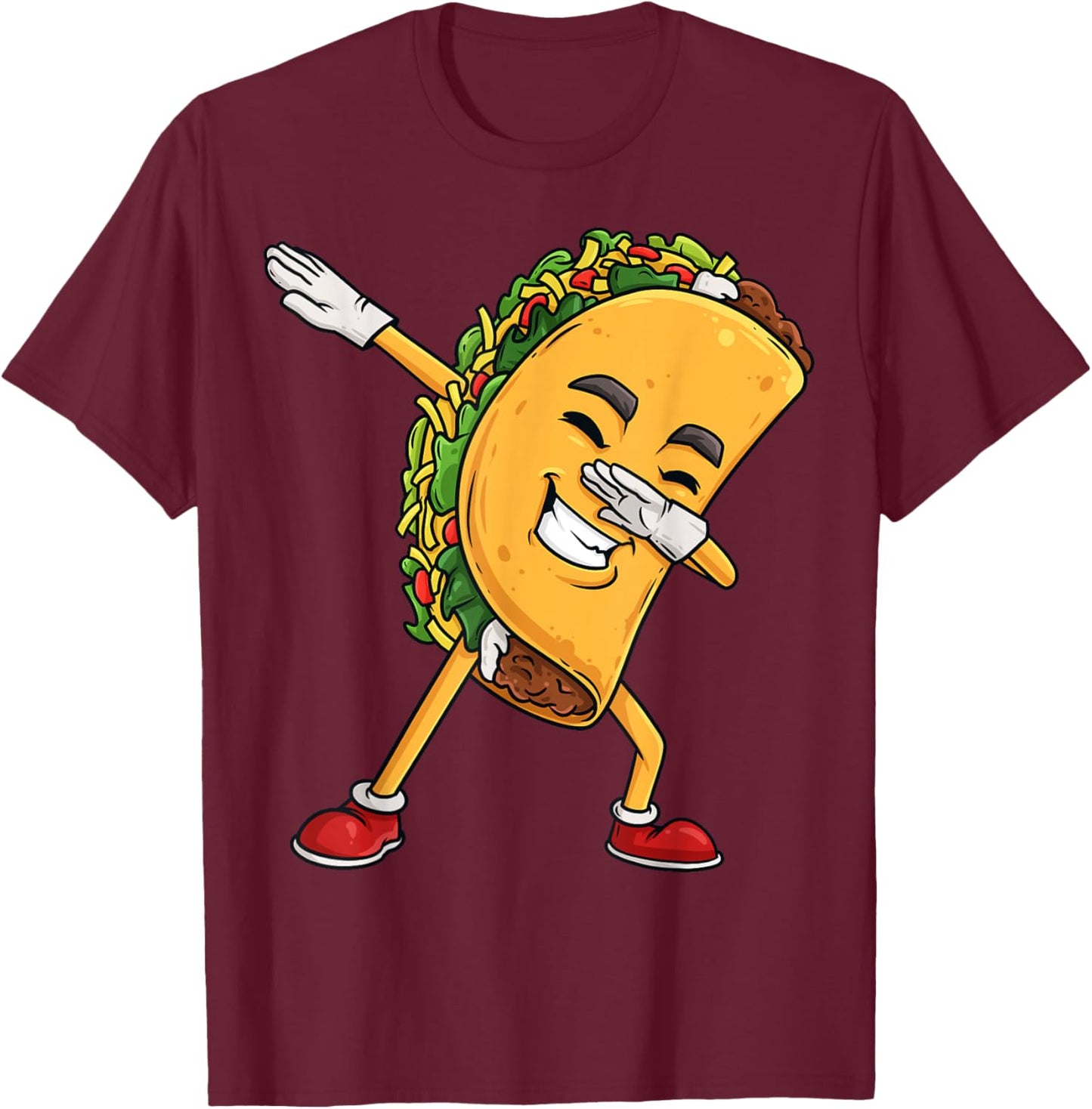 Dabbing Taco Cinco de Mayo Funny Mexican Dab Boys Kids T-Shirt - T-Shirt | Maroon