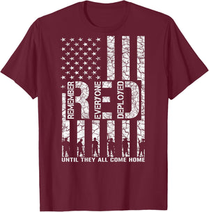 Red Friday Military Shirts - Until They All Come Home T-Shirt - T-Shirt | Maroon