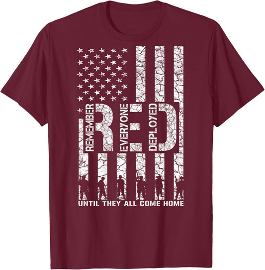 Red Friday Military Shirts - Until They All Come Home T-Shirt - T-Shirt | Maroon