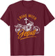 Christian Motorcycle Biker I Ride With Jesus Faith T-Shirt - T-Shirt | Maroon