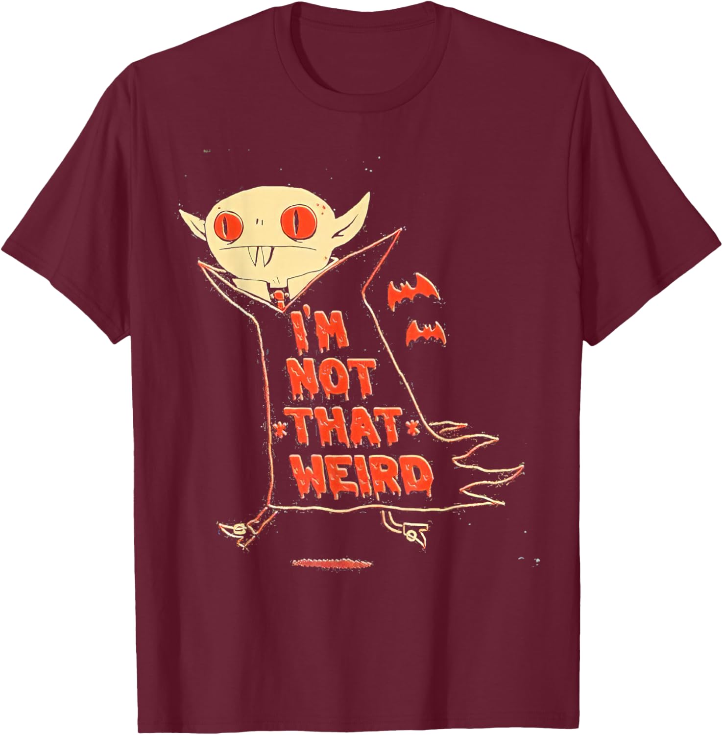 2026 Vampire I’m Not That Weird T-Shirt - T-Shirt | Maroon